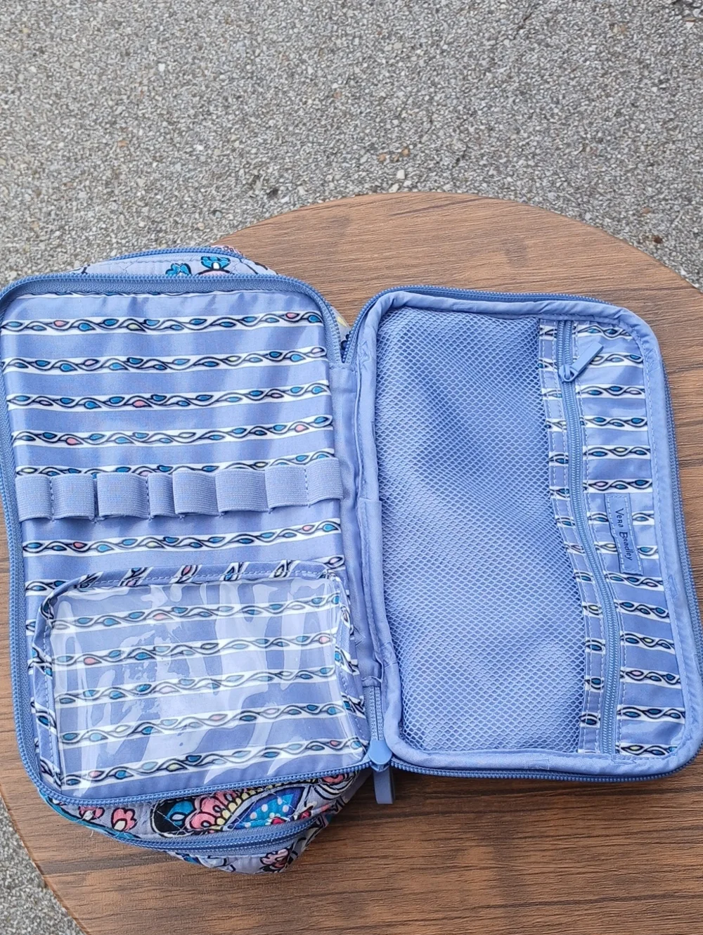 Vera Bradley Light Blue Paisley Quilted Cosmetic Case